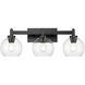 Galveston 3 Light 26.75 inch Matte Black Vanity Light Wall Light